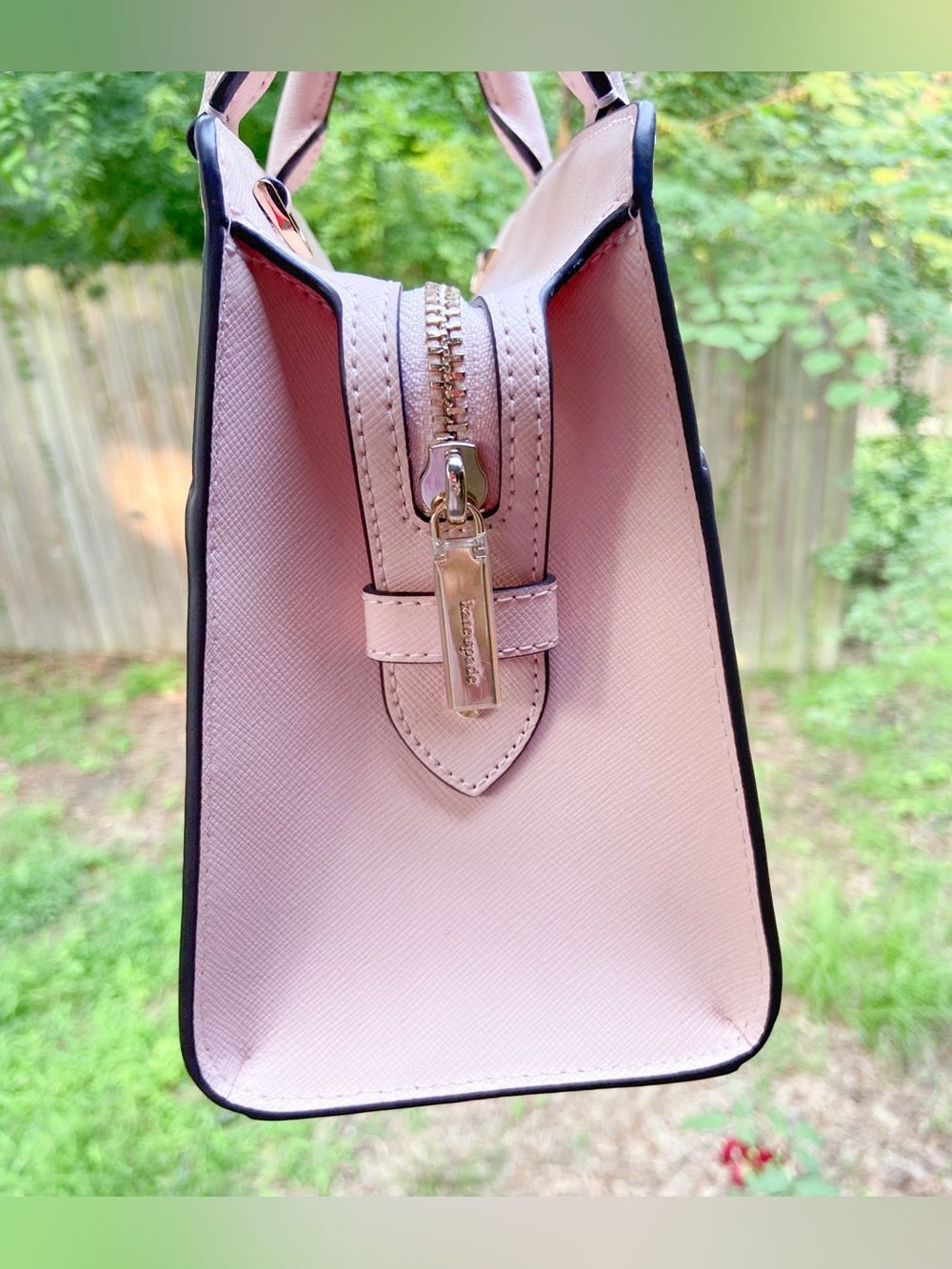 Kate Spade New York Blush Pink Leather Satchel Crossbody Balletcore NWOT - Picture 5 of 15